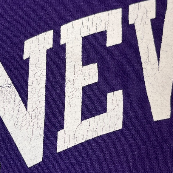 New York University NYU Champion Authentic Crewneck Purple Sweatshirt - Picture 3 of 5